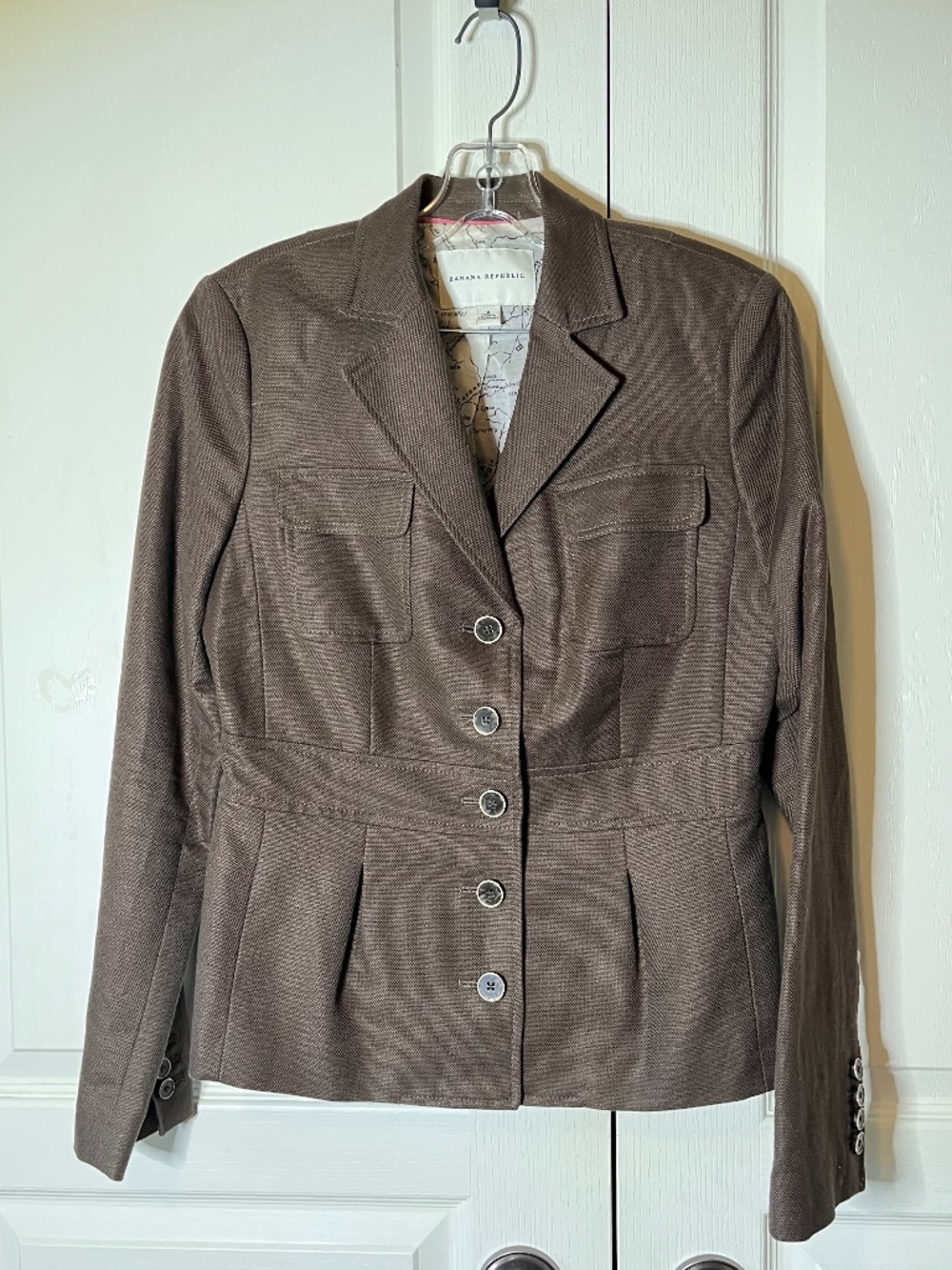 Banana Republic Cotton Linen Safari Jacket - Brown (NWOT)